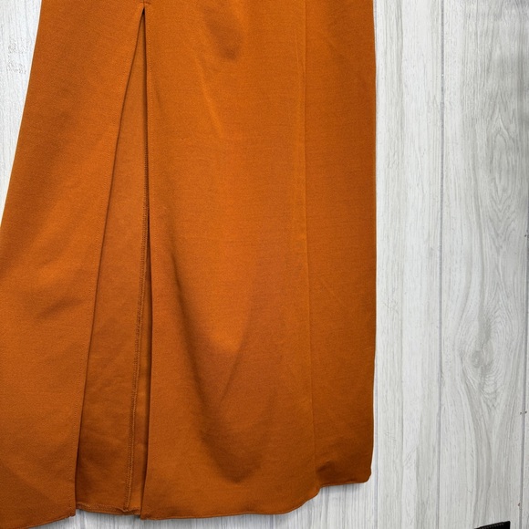 Show Me Your Mimi Eden Slit Midi Dress Copper size S Small - Picture 10 of 12